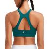 imageRUNNING GIRL High Impact Sports Bra for WomenZip Front Adjustable Strap CrissCross Back Padded Workout Yoga BraBgreen