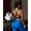 imageRUNNING GIRL Sports Bra for WomenY Back Molded Cup Strappy Running Sports Bra with Sewn in PadsBlack