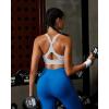 imageRUNNING GIRL Sports Bra for WomenY Back Molded Cup Strappy Running Sports Bra with Sewn in PadsGrey