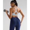 imageRUNNING GIRL Sports Bra for WomenY Back Molded Cup Strappy Running Sports Bra with Sewn in PadsGrey