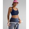 imageRUNNING GIRL Sports Bra for WomenY Back Molded Cup Strappy Running Sports Bra with Sewn in PadsNavy Blue