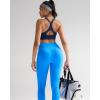 imageRUNNING GIRL Sports Bra for WomenY Back Molded Cup Strappy Running Sports Bra with Sewn in PadsNavy Blue