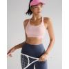 imageRUNNING GIRL Sports Bra for WomenY Back Molded Cup Strappy Running Sports Bra with Sewn in PadsPink