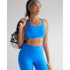 imageRUNNING GIRL Sports Bra for WomenY Back Molded Cup Strappy Running Sports Bra with Sewn in PadsSparkle Blue