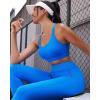 imageRUNNING GIRL Sports Bra for WomenY Back Molded Cup Strappy Running Sports Bra with Sewn in PadsSparkle Blue