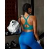 imageRUNNING GIRL Sports Bra for WomenY Back Molded Cup Strappy Running Sports Bra with Sewn in PadsTeal