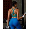 imageRUNNING GIRL Sports Bra for WomenY Back Molded Cup Strappy Running Sports Bra with Sewn in PadsTeal