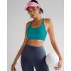 imageRUNNING GIRL Sports Bra for WomenY Back Molded Cup Strappy Running Sports Bra with Sewn in PadsTeal