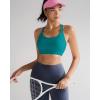 imageRUNNING GIRL Sports Bra for WomenY Back Molded Cup Strappy Running Sports Bra with Sewn in PadsTeal