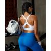 imageRUNNING GIRL Sports Bra for WomenY Back Molded Cup Strappy Running Sports Bra with Sewn in PadsWhite