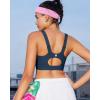 imageRUNNING GIRL Sports Bras for Women High Support Adjustable Straps High Impact Molded Cup Sports Bra with Sewn in PadsNavy Blue