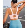 imageRUNNING GIRL Sports Bras for Women High Support Adjustable Straps High Impact Molded Cup Sports Bra with Sewn in PadsPink