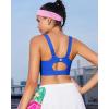 imageRUNNING GIRL Sports Bras for Women High Support Adjustable Straps High Impact Molded Cup Sports Bra with Sewn in PadsSparkle Blue