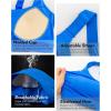 imageRUNNING GIRL Sports Bras for Women High Support Adjustable Straps High Impact Molded Cup Sports Bra with Sewn in PadsSparkle Blue