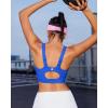imageRUNNING GIRL Sports Bras for Women High Support Adjustable Straps High Impact Molded Cup Sports Bra with Sewn in PadsSparkle Blue