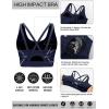 imageRUNNING GIRL Sports Bras for Women High Support Molded Cup Strappy High Impact Sports Bras for Women with Sewn in PadsNavy Blue