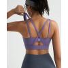 imageRUNNING GIRL Sports Bras for Women High Support Molded Cup Strappy High Impact Sports Bras for Women with Sewn in PadsPurple