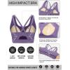 imageRUNNING GIRL Sports Bras for Women High Support Molded Cup Strappy High Impact Sports Bras for Women with Sewn in PadsPurple