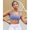 imageRUNNING GIRL Sports Bras for Women High SupportRacerback High Impact Grey Sports Bra Moulded Cup Workout Bra Push upDlight Blue