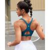 imageRUNNING GIRL Sports Bras for Women High SupportRacerback High Impact Grey Sports Bra Moulded Cup Workout Bra Push upDnavy Blue