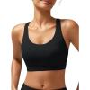 imageRUNNING GIRL High Impact Sports Bra for WomenZip Front Adjustable Strap CrissCross Back Padded Workout Yoga BraAblack