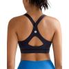 imageRUNNING GIRL Sports Bra for WomenY Back Molded Cup Strappy Running Sports Bra with Sewn in PadsBlack