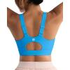 imageRUNNING GIRL Sports Bras for Women High Support Adjustable Straps High Impact Molded Cup Sports Bra with Sewn in PadsBright Blue