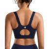 imageRUNNING GIRL Sports Bras for Women High Support Adjustable Straps High Impact Molded Cup Sports Bra with Sewn in PadsNavy Blue