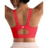 imageRUNNING GIRL Sports Bras for Women High Support Adjustable Straps High Impact Molded Cup Sports Bra with Sewn in PadsRed