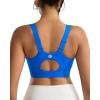imageRUNNING GIRL Sports Bras for Women High Support Adjustable Straps High Impact Molded Cup Sports Bra with Sewn in PadsSparkle Blue
