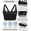 imageRUNNING GIRL Sports Bra for Women Molded Cup High Impact Sports Bras for Women with Sewn in PadsBlack