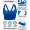 imageRUNNING GIRL Sports Bra for Women Molded Cup High Impact Sports Bras for Women with Sewn in PadsBlue