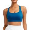 imageRUNNING GIRL Sports Bra for Women Molded Cup High Impact Sports Bras for Women with Sewn in PadsBlue