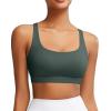 imageRUNNING GIRL Sports Bra for Women Molded Cup High Impact Sports Bras for Women with Sewn in PadsDark Green