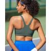 imageRUNNING GIRL Sports Bra for Women Molded Cup High Impact Sports Bras for Women with Sewn in PadsDark Green