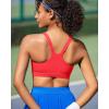 imageRUNNING GIRL Sports Bra for Women Molded Cup High Impact Sports Bras for Women with Sewn in PadsDeep Red