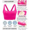 imageRUNNING GIRL Sports Bra for Women Molded Cup High Impact Sports Bras for Women with Sewn in PadsHot Pink