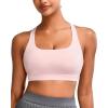 imageRUNNING GIRL Sports Bra for Women Molded Cup High Impact Sports Bras for Women with Sewn in PadsPink