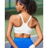 imageRUNNING GIRL Sports Bra for Women Molded Cup High Impact Sports Bras for Women with Sewn in PadsWhite
