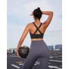 imageRUNNING GIRL Sports Bra for WomenMolded Cup Strappy Running High Impact Sports Bra with Sewn in PadsBlack