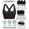 imageRUNNING GIRL Sports Bra for WomenMolded Cup Strappy Running High Impact Sports Bra with Sewn in PadsBlack