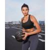 imageRUNNING GIRL Sports Bra for WomenMolded Cup Strappy Running High Impact Sports Bra with Sewn in PadsBlack