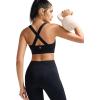 imageRUNNING GIRL Sports Bra for WomenMolded Cup Strappy Running High Impact Sports Bra with Sewn in PadsBlack