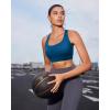 imageRUNNING GIRL Sports Bra for WomenMolded Cup Strappy Running High Impact Sports Bra with Sewn in PadsDeep Blue