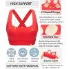 imageRUNNING GIRL Sports Bra for WomenMolded Cup Strappy Running High Impact Sports Bra with Sewn in PadsDeep Red