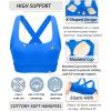 imageRUNNING GIRL Sports Bra for WomenMolded Cup Strappy Running High Impact Sports Bra with Sewn in PadsSparkle Blue