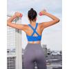 imageRUNNING GIRL Sports Bra for WomenMolded Cup Strappy Running High Impact Sports Bra with Sewn in PadsSparkle Blue