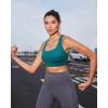 imageRUNNING GIRL Sports Bra for WomenMolded Cup Strappy Running High Impact Sports Bra with Sewn in PadsTeal