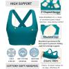 imageRUNNING GIRL Sports Bra for WomenMolded Cup Strappy Running High Impact Sports Bra with Sewn in PadsTeal