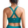 imageRUNNING GIRL Sports Bra for WomenMolded Cup Strappy Running High Impact Sports Bra with Sewn in PadsTeal